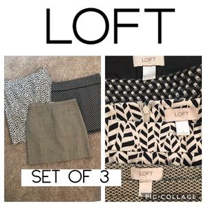 LOFT Pencil Skirts (Set of 3) Size 4